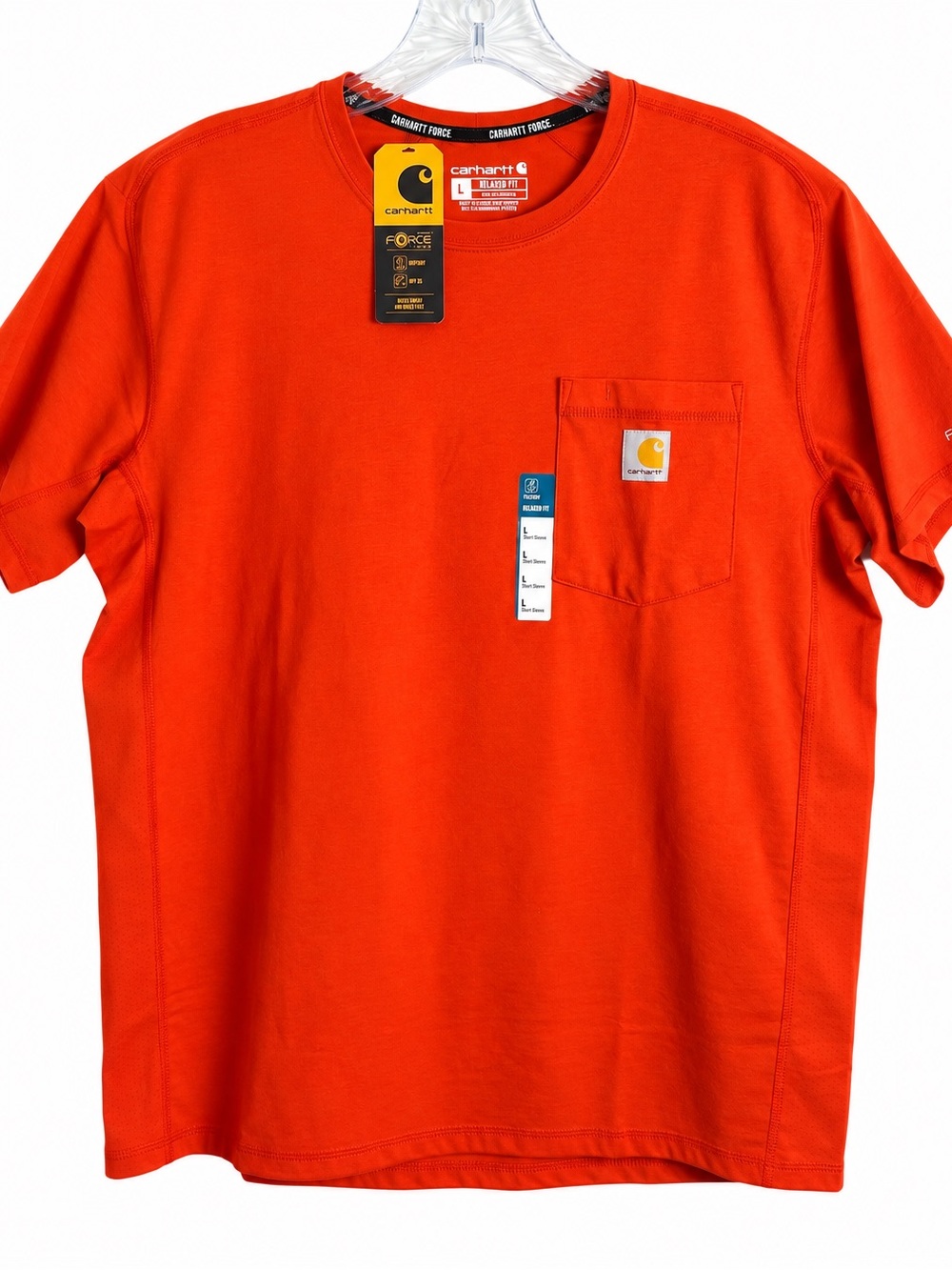 Carhartt Force Relaxed Fit Pocket T-Shirt Men’s Large Orange NWT